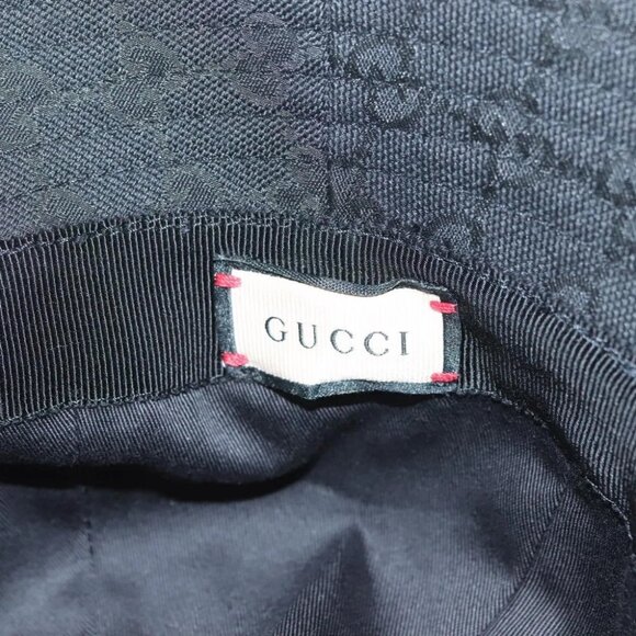 GUCCI GG Canvas Sherry Line Web Bucket Hat Hat Black main image 4